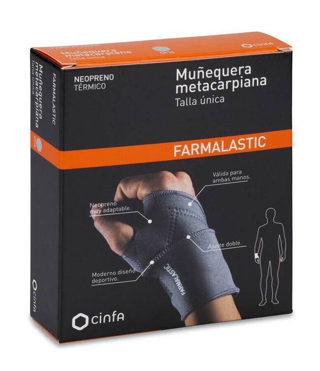 Farmalastic Muñequera Metacarpiana Talla Única, 1 Ud