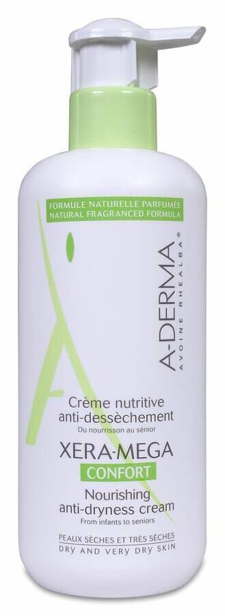 A-Derma Xera-Mega Crema Nutritiva Antisequedad, 400 ml