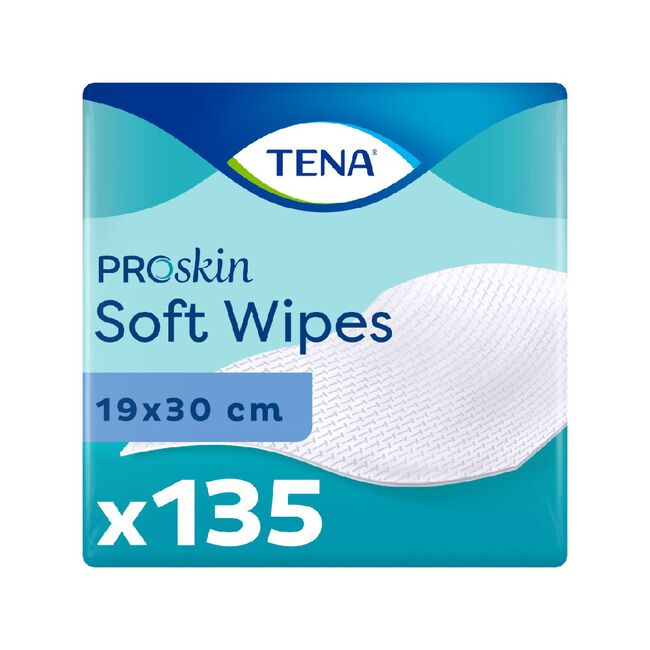 Tena Soft Wipe Toallitas Limpiadoras, 135 Uds