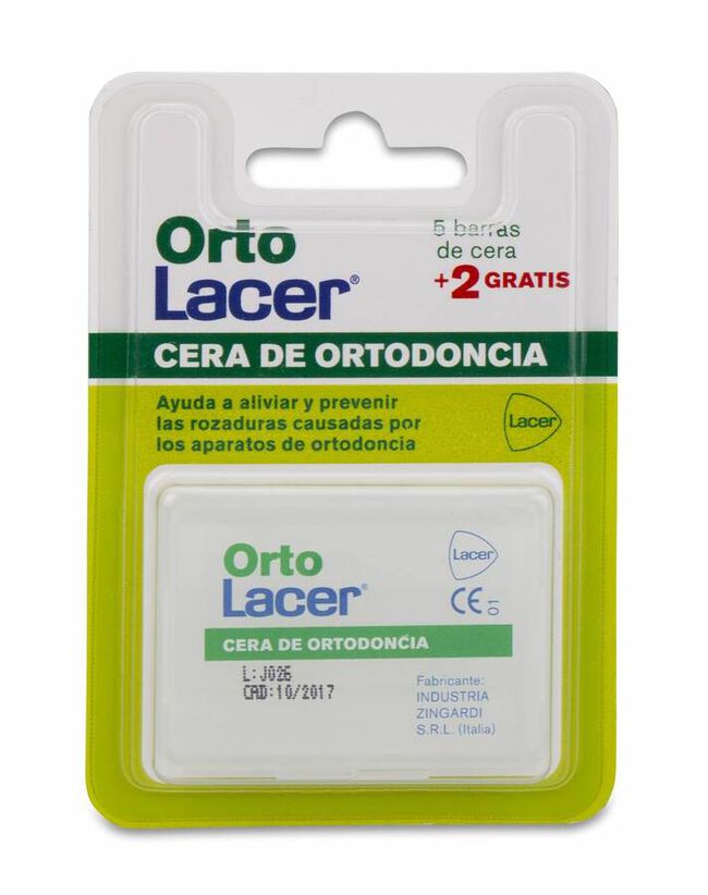 Ortolacer Cera Ortodoncia Protectora Rozadura Barritas, 7 Uds