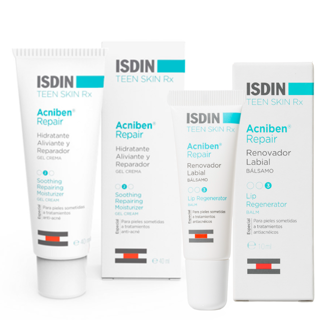 Pack Isdin Acniben Bálsamo Labial + Gel-Crema Hidratante