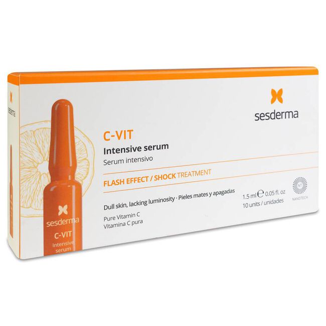 Sesderma C-Vit Sérum Intensivo Vitamina C Pura Ampollas, 10 ampollas