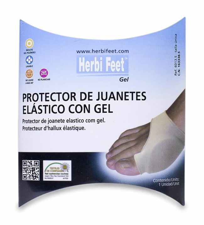 HerbiFeet Protector de Juanetes Elástico con Gel Talla U, 1 Ud