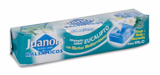 Juanola Caramelos Vitamina C y Hierbas Mediterráneas con Sabor Eucaliptus, 30 g