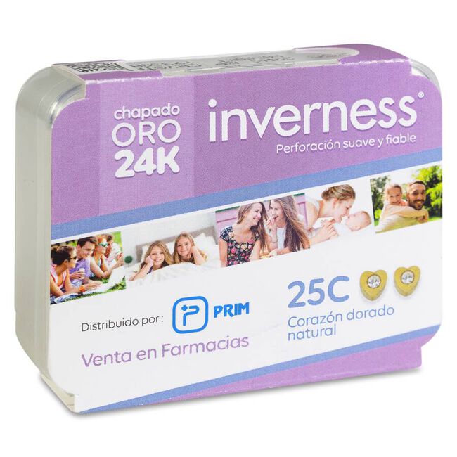 imagen de Prim Pendiente Inverness 25C 24 kt Corazon Dorado Natural, 1 Unidad