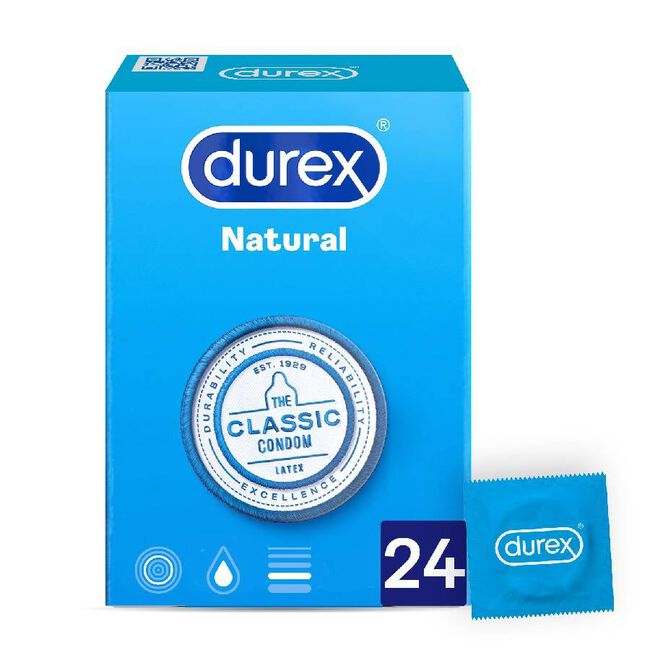 Durex Natural Plus, 24 Uds
