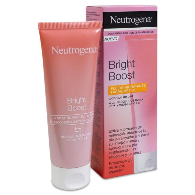Neutrogena Bright Boost Gel Fluido Facial Spf30, 50 ml