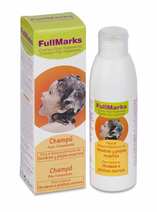 FullMarks Champú Post-Tratamiento Desprendimiento Liendres y Piojos, 150 ml