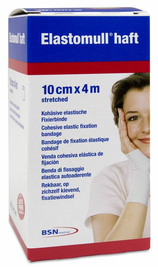 Elastomull Haft Venda Elástica Cohesiva, 4 m x 10 cm, 1 Ud