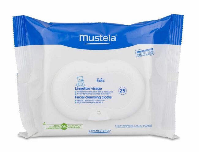 Mustela Toallitas Faciales, 25 Uds