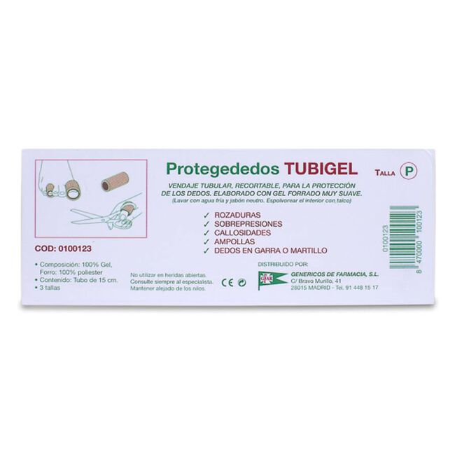 Tubigel Protegededos Talla Pequeña, 1 Tubo