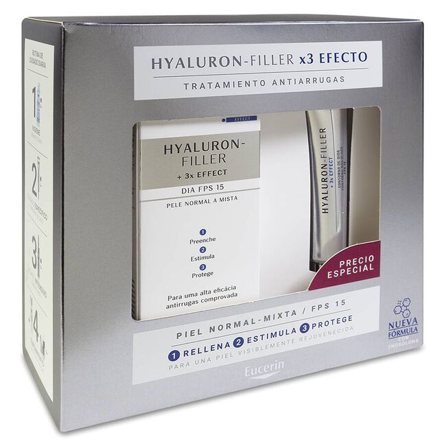 Pack Eucerin Hyaluron-Filler PNM 50 ml Piel Mixta + Contorno de Ojos, 1 Unidad