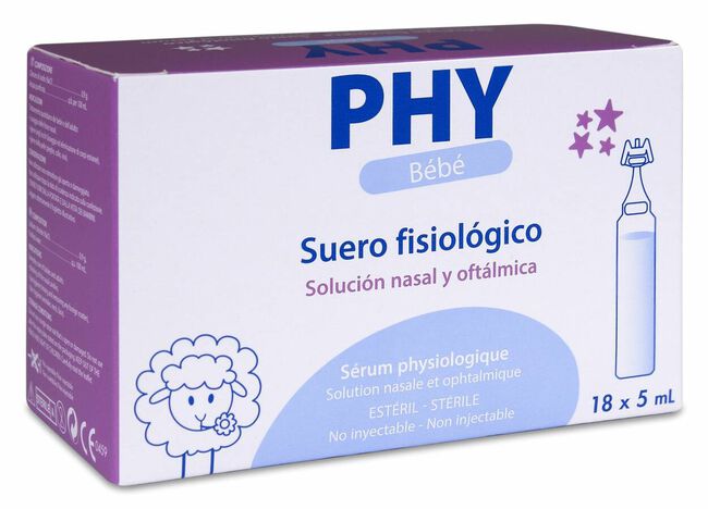 PHY Bebé Suero Fisiológico, 18 Monodosis