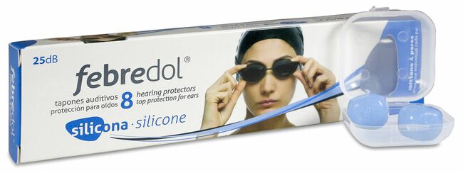 Febredol Tapones Oído Silicona Moldeable, 8 uds