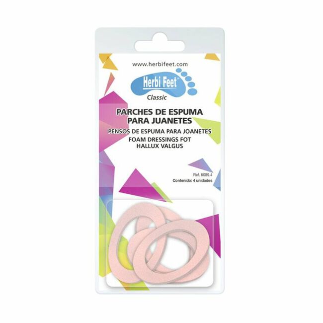 Herbi Feet Parches Espuma Juanetes 6089.4, 4 Unidades