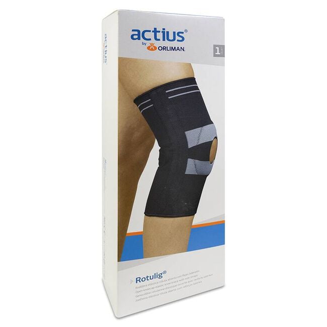 Actius Rodillera Elástica con Flejes Laterales Rótula Abierta Rotulig ACE807 Talla 3, 1 unidad