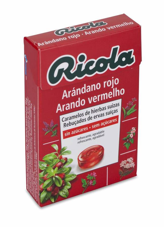 Ricola Caramelos sin Azúcar de Arándano Rojo, 50 g