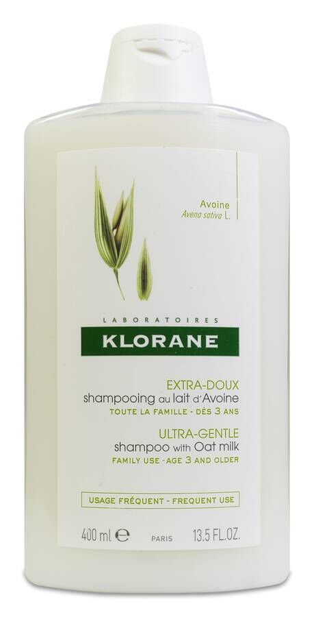 Klorane Champú Extrasuave a la Leche de Avena, 400 ml