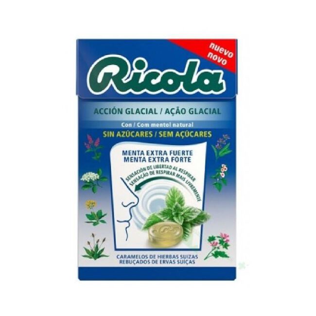 Ricola Caramelos de Menta Extrafuerte Sin Azúcar, 50 g