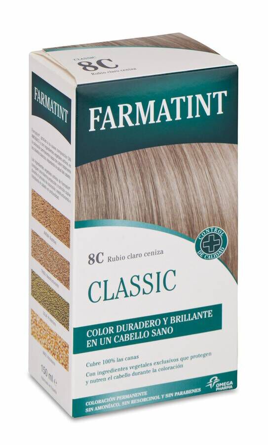 Farmatint Tinte Capilar 8C Rubio Claro Ceniza, 1 Ud