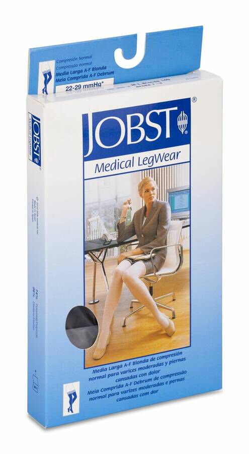 Jobst Media Larga Blonda Negro Talla 3, 1 Unidad