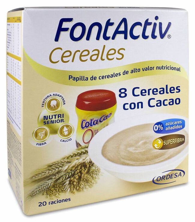 FontActiv 8 Cereales con Cacao, 600 g