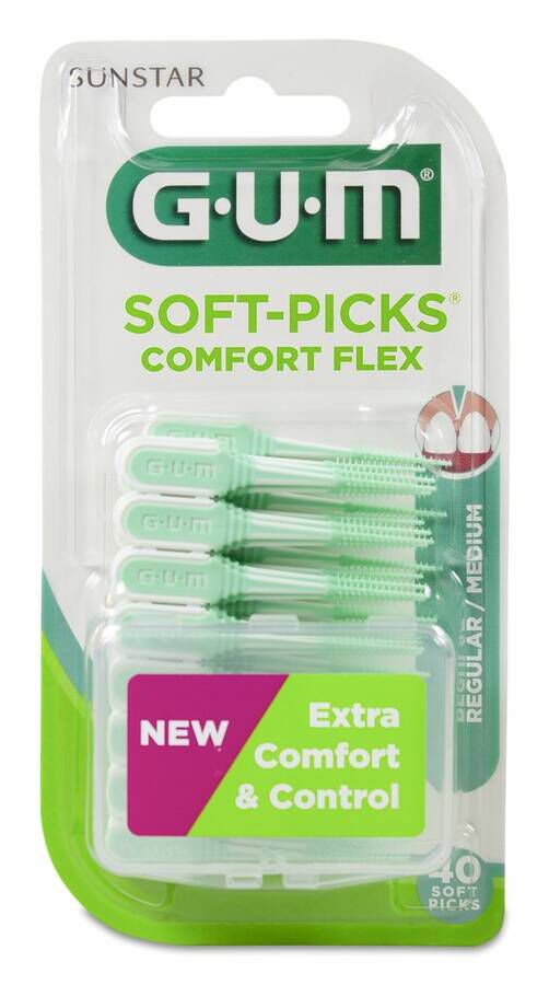 GUM Soft-Picks Comfort Flex Regular, 40 Uds