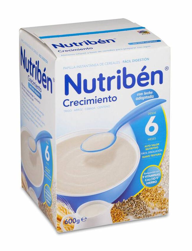 Nutribén Crecimiento Papilla de Cereales, 600 g