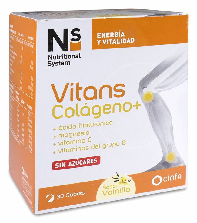Ns Vitans Colágeno+ Vainilla, 30 Sobres