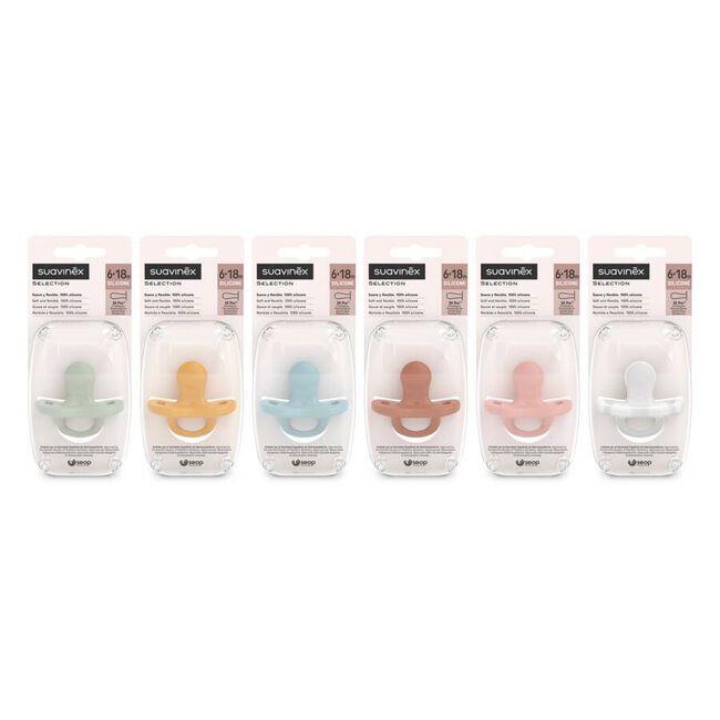 Suavinex Chupete Todosilicona Tetina Fisiológica SX Pro 6-18, 1 Unidad