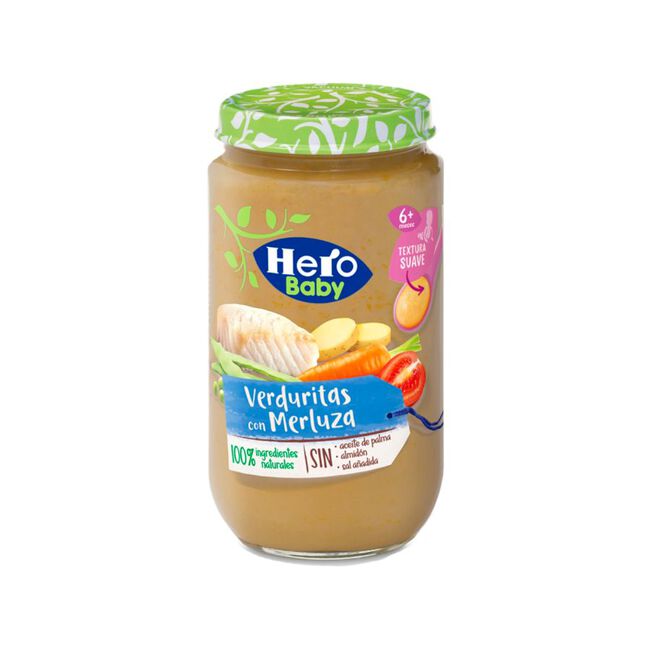 Hero Tarrito de Verduritas con Merluza, 235 g