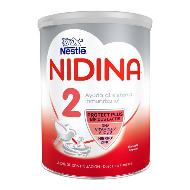 Nidina 2 Leche en Polvo, 800 g