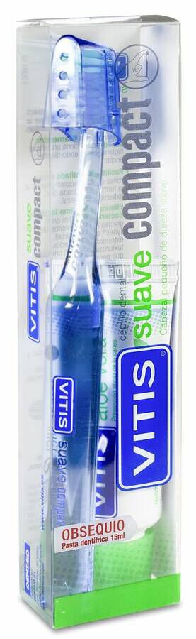 Vitis Cepillo Compact Suave + Pasta Dent&iacute;frica Aloe, 1 Ud