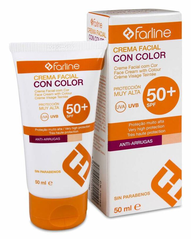 imagen de Farline Crema Facial Color SPF 50+, 50 ml