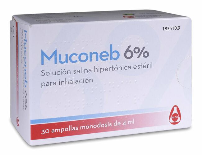 Muconeb 6% Solución Salina, 30 Ampollas