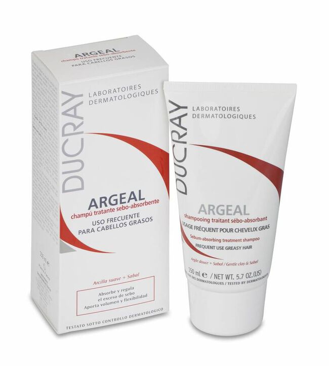 Ducray Argeal Champú Tratante Seboabsrobente, 200 ml