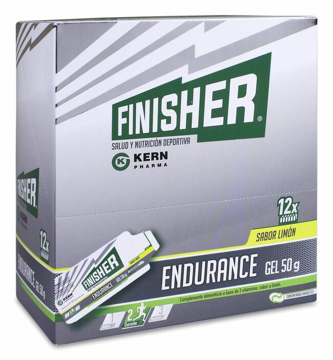 Finisher Endurance Gel sabor Limón, 12 Uds