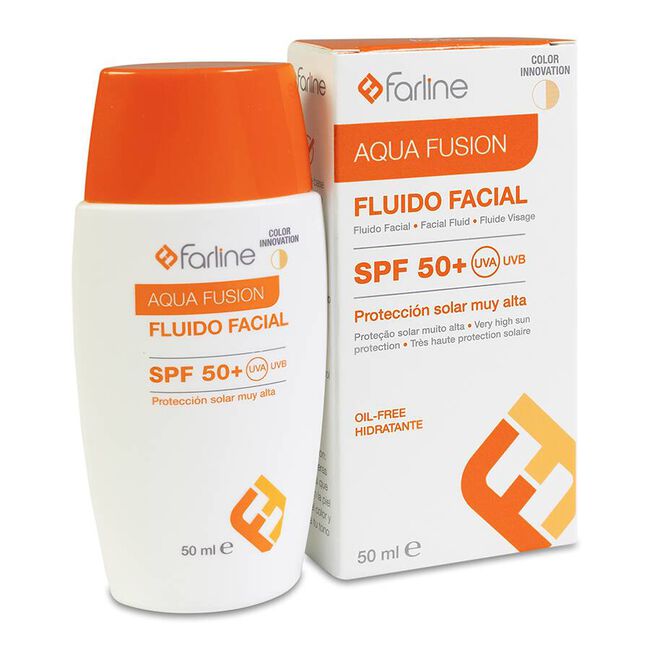 Farline Fluido Facial SPF50+ con Color, 50 ml