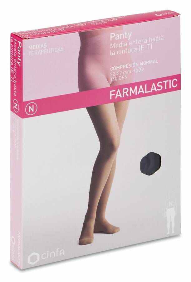 Farmalastic Panty de Compresión Normal Negro Talla Reina, 1 Ud