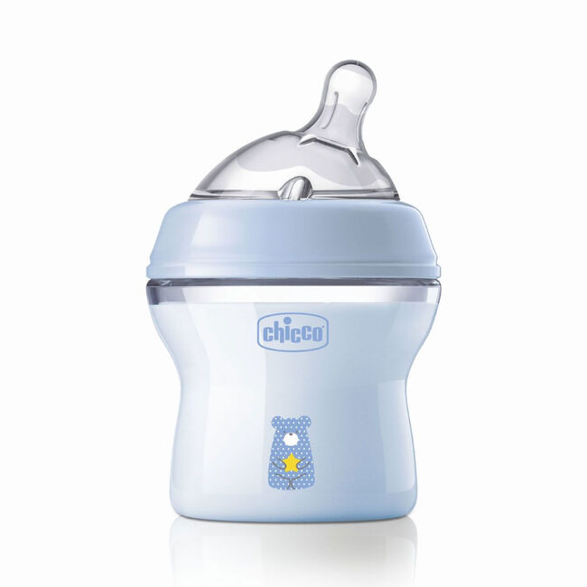 Chicco Biberón Naturalfeeling Silicona Azul, 150ml