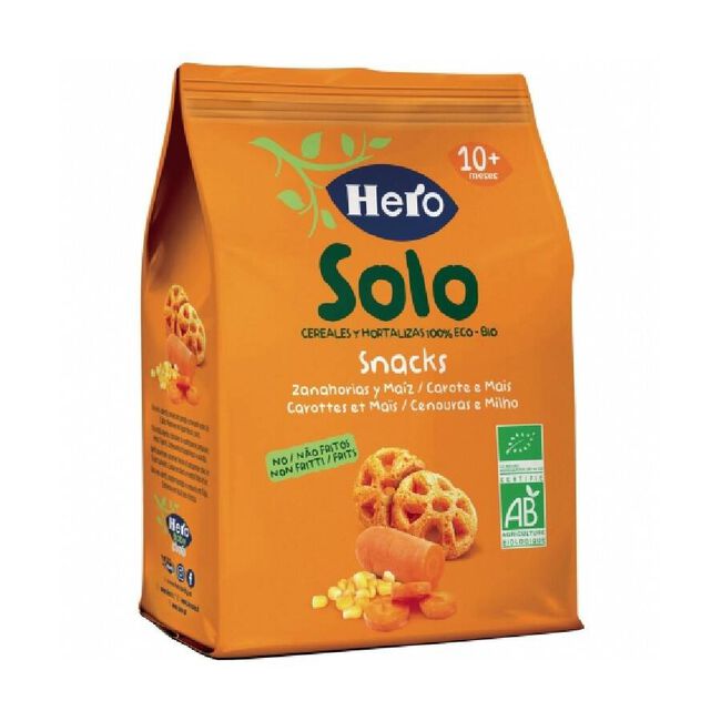 Hero Baby Solo Snack de Zanahoria y Maíz, 6 Unidades