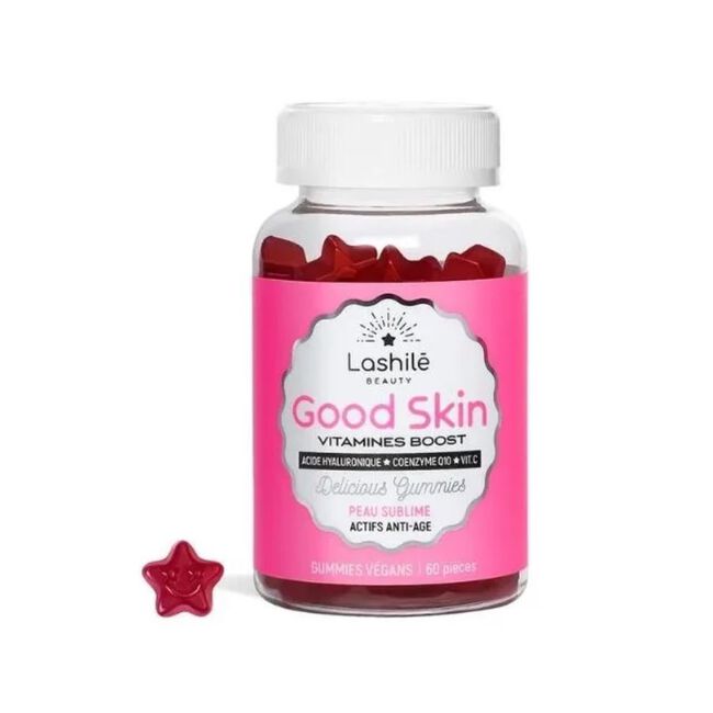 Lashile Good Skin Fresa, 60 gominolas