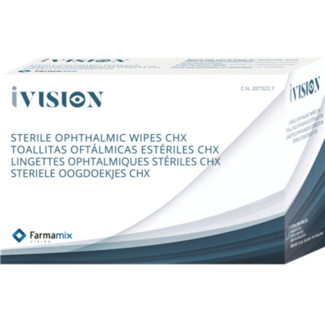 Ivision Toallitas Oftálmicas Estériles CHX, 20 Unidades
