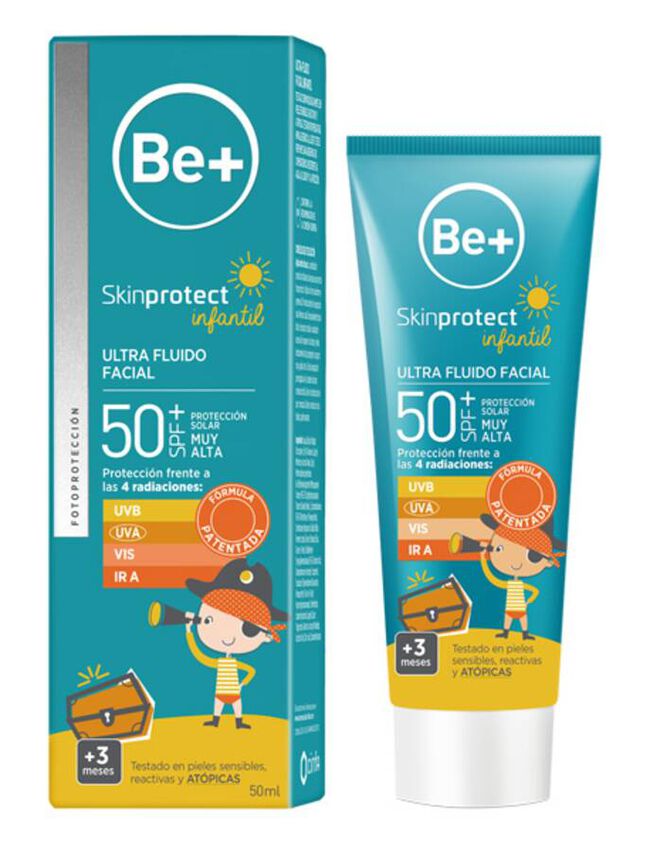 Be+ Skin Protect Ultra Fluido Facial Infantil SPF50+, 50 ml