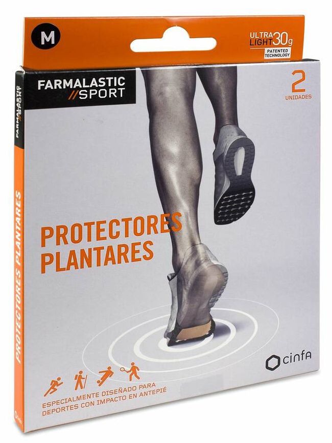 Farmalastic Sport Protectores Plantares Talla M, 2 Uds