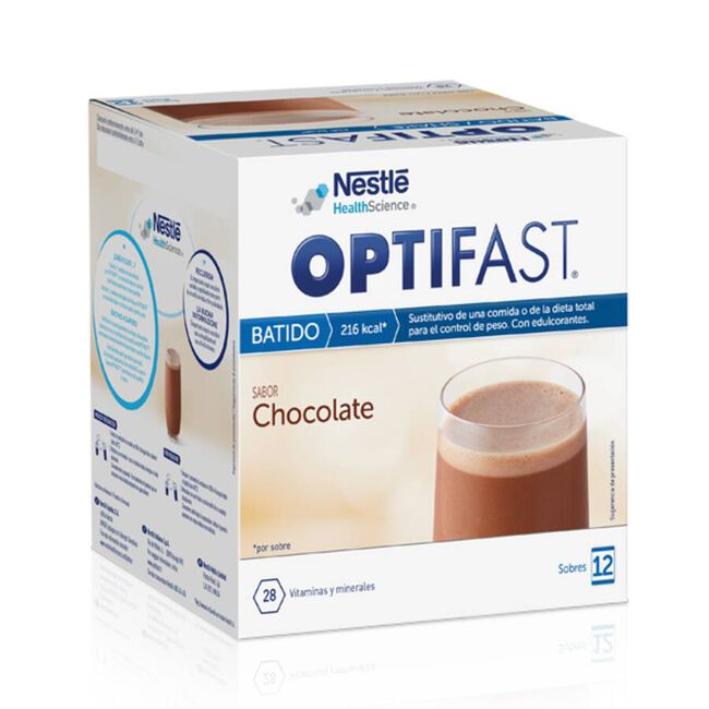 Optifast Batido Sabor Chocolate, 12 Sobres