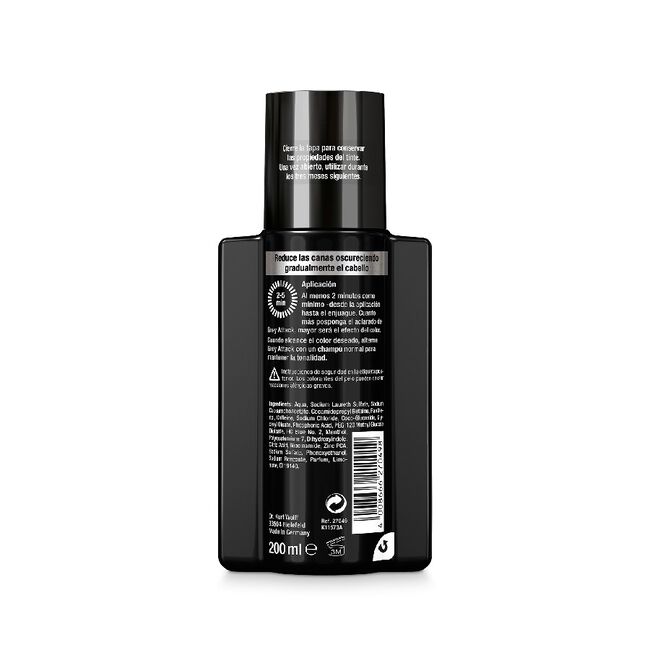 Alpecin Grey Attack Champú Anticaída Cafeína y Color, 200 ml