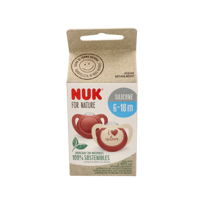 Nuk Nature Chupete Silicona 6-18 m, 2 U