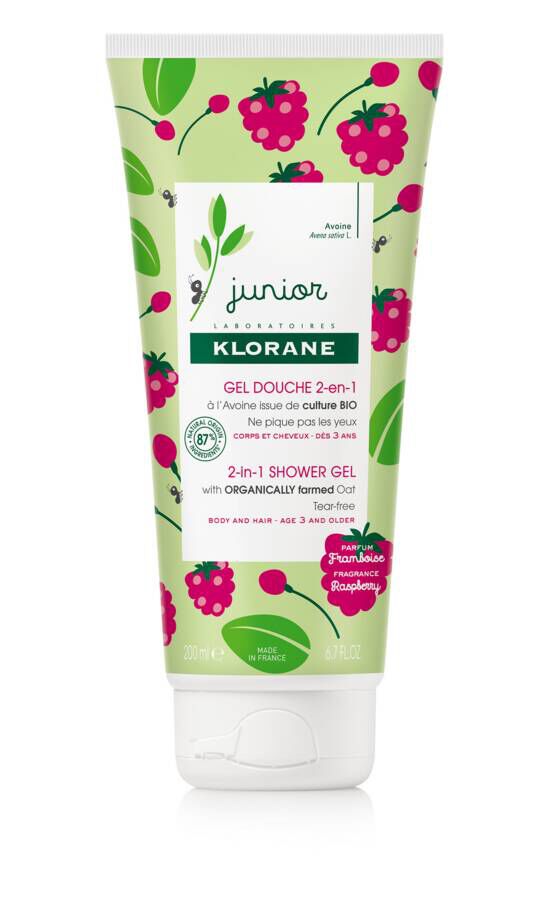 Klorane Junior Gel Ducha Frambuesa, 200 ml