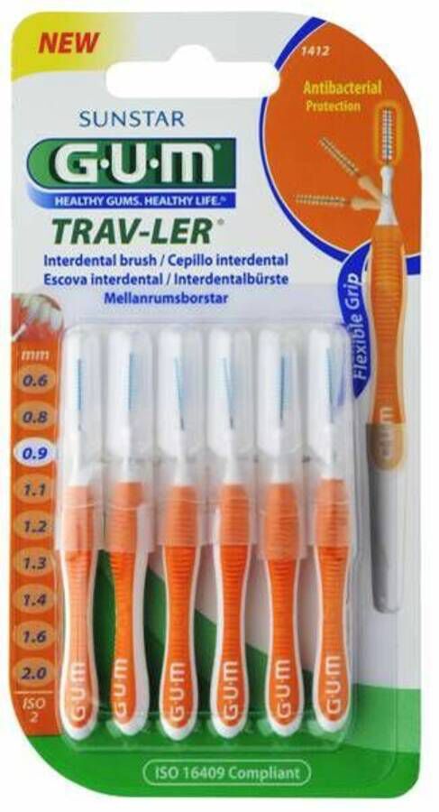 GUM Interdental Trav-Ler 0,9 mm, 6 Uds
